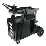 VEVOR Welding Cart, 2-Tier 4 Drawers Welder Cart with 265LBS Static Weight Capacity, 360° Swivel Wheels, Tank Storage Safety Chains, Heavy Duty Rolling MIG Welder Cart for Mig Welder and Plasma Cutter VEVOR