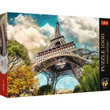 Trefl Eiffel Tower in Paris, France 1000 Jigsaw Puzzle Premium Plus Photo Odyssey 27"x 19" Unique Photographic Series, Perfect Matching of Elements, for Adults and Children from 12 Years Old Trefl