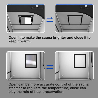 Portable Steam Sauna, Full Size Steam Sauna Box, 600D Canvas Personal Home Sauna Spa, at Home Full Body Sauna, FCC Certified 4L & 1600W Steam Generator with Remote Control, 70.9"x 35.4"x 35.4", Black