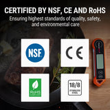 ThermoPro TP19H Digital Meat Thermometer for Cooking with Ambidextrous Backlit and Motion Sensing Kitchen Cooking Food Thermometer for BBQ Grill Smoker Oil Fry Candy Instant Read Thermometer ThermoPro