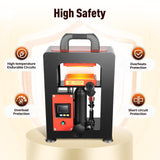 Dodoam 5 Ton Hydraulic Heat Press Machine,110V 900W Dual Plates Heating Presser 2.4 * 4.7 Inch Heat Press Plates Digital Display,with Digital Timer,for PU Pressing Oil Printing Textiles Dodoam