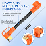 Nilight EV Dryer Charger Adapter Cord 50 Amp to 30 Amp 4 Prong Pure Copper 125V/250V Outlet to EV Dryer Plug Conversion Heavy Duty 10 Gauge Wire 14-50P to 14-30R 50M/30F Nilight