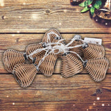 HFEHSKJ LED Rattan String Lights, Rattan Lantern Style Patio Lights with 10 Mini Bulbs, Battery Operated Decorative String Lights for Bedroom Wedding Garden Party Backyard Decor HFEHSKJ