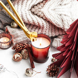 calary Candle Wick Trimmer, Candle Snuffer and Wick Dipper & Candle Accessory Set, 3 in 1 Candle Care Kit for Candle Lover (Gold) calary