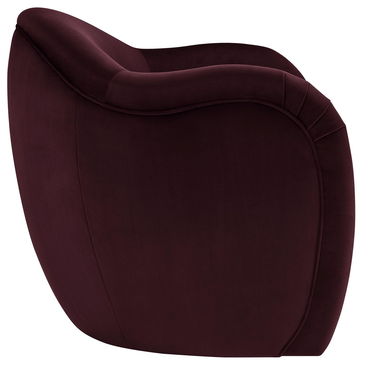 Modway Compose Barrel Chair with Performance Velvet Fabric in Mulberry – Upholstered Accent Armchair with Curved Backrest – Cozy Lounge Chair for Reading – Round Comfy Single Sofa Club Chair Modway