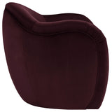 Modway Compose Barrel Chair with Performance Velvet Fabric in Mulberry – Upholstered Accent Armchair with Curved Backrest – Cozy Lounge Chair for Reading – Round Comfy Single Sofa Club Chair Modway