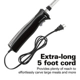 Hamilton Beach Set Electric Carving Knife for Meats, Poultry, Bread, Crafting Foam and More, Storage Case and Serving Fork Included, Black (74277) Hamilton Beach