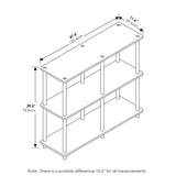 Furinno TURN-N-TUBE Storage Shelves, 3-Tier 47.4 Wide Book Shelf, Corner Shelf, Toolless Open Shelves, for Organization and Storage, Living Room, Garage, Home Office, Espresso Furinno