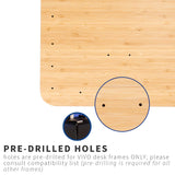 VIVO Universal 71 x 30 inch Solid One-Piece Table Top for Standard and Sit to Stand Height Adjustable Home and Office Desk Frames, Bamboo, DESK-TOP71O VIVO