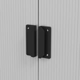 Outsunny 9' x 6' Outdoor Storage Shed, Garden Tool Metal Shed with Foundation Kit, Double Lockable Door, Air Vents and Sloping Roof, for Backyard, Patio, Lawn, Silver Outsunny