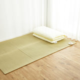 SAN MOTA Japanese Tatami Mattress,100% Rush Grass Tatami Mat 64"x64"x0.5", Living Room Non-Slip Design Tatami, Game Mat and Yoga Mat, Free Combination Without Edge (4 Piece Set) SAN MOTA