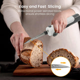 TUMIDY Cordless Electric Knife Rechargeable, Electric Carving Knife for Carving Meats, Poultry, Bread, Crafting Foam, Serving Fork Included TUMIDY