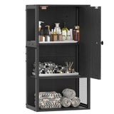 NOVIMANGO Small Bathroom Wall Cabinet, Bathroom Storage Cabinet Wall Mounted, Black Modern Medicine Cabinet, 3-Tier Wall Mounted Storage Cabinet Over The Toilet for Small Spaces, Living Room NOVIMANGO