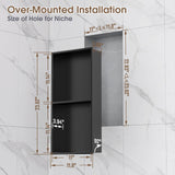 dancrul Stainless Steel Shower Niche, 24" X 12" Recessed Shower Shelf, Ready to Tile Niche for Bathroom Storage, Matte Black dancrul