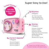 WonderBuddy Kids Story Box Audio Player, 500+ Preloaded Stories & Rhymes with Storybook DIY Art Kit, Voice Recorder, Content Upgrade, Bluetooth, Birthday Gift for Girls 3+ Years- Unicorn WonderBuddy