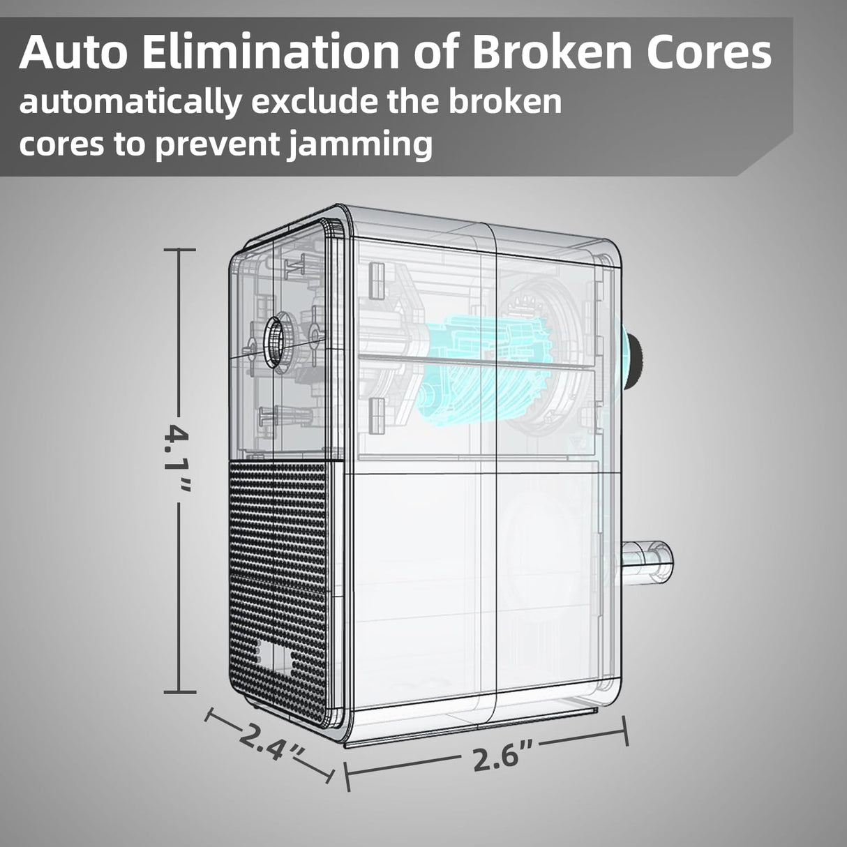 Deli Manual Pencil Sharpener - Auto-in Hand Crank with Adjustable Point for Colored Pencils, Kids, Students, Classroom, Home and Office, Gray deli
