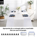 SiinvdaBZX 4 Pcs White Satin Table Runner 12 x 108 inches Long, Bright Smooth Satin Wedding Table Runner Decorations for Birthday Parties, Buffet, Banquets, Graduations, Engagements SiinvdaBZX