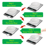 AHOSOUTLY Food Scale, 22lb/10kg Digital Kitchen Scale Weight Grams and Ounces with 0.1oz/1g Precision, 6 Units and Tare Key Design, LCD Display & Stainless Steel Panel for Baking, Cooking, Postage AHOSOUTLY