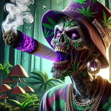 KTHOFCY 5D DIY Diamond Painting Kits for Adults, Halloween Skeleton Man Full Drill Embroidery Cross Stitch Crystal Rhinestone Paintings Pictures Arts Wall Decor Painting Dots Kits 13.7X13.7inch KTHOFCY