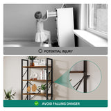 YITAHOME 5-Tier Rustic Brown Bookshelf - Stylish Modern Bookcase & Storage Rack for Home and Office YITAHOME