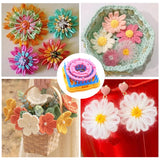 Ayasee Weaving Loom Kit, Flower Knitting Loom Kit, Frame Looms, Knitting Wool, Round/Square Knitting Looms Craft Kit Multi Color (Flower Maker + Pom Maker) Ayasee