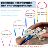 Weabetfu 60pcs Interchangeable Circular Knitting Needles Set with Case 13 Pairs of Aluminum Circular Knitting Needle for Handmade DIY Knitting with Knitting Accessories,(2.75mm-10mm) Weabetfu