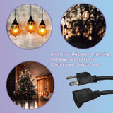 GREATIDE Indoor Outdoor Extension Cord 75 FT, 16/3 SJTW Weatherproof Black Electrical Cords, 13 AMP Heavy Duty 3 Prong Power Cable Great for Garden, Landscaping & Holiday Decorations GREATIDE
