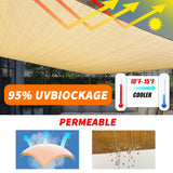 20' x 20' x 20' Triangle Sun Sail Shades Canopy UV Block Sun Shades Outdoor Patio Garden Backyard Pergola Shade Cover Sand OOTONAT