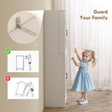 HOMCOM 72" Farmhouse Kitchen Pantry Cabinet, Freestanding Tall Storage Cabinet with 4 Barn Doors, 4 Adjustable Shelves and 8 Door Shelves, Embossed White Wood Grain HOMCOM