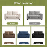 Urhanherry 54" Folding Sofa Bed Full Size, Pull Out Couch Small Love Seat Sleeper Bed Futon, Fold Out Floor Gaming Couch with Cup Holder for Dorm, Bedroom, Small Spaces(Beige) Urhanherry