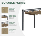 JANCANOPY Replacement Top for Home Depot Hampton Bay Pergola Model #GFM00467F,GFM00469A (Beige) JANCANOPY