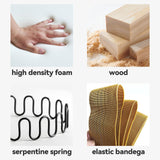 128" Luxury Curved Sectional Sofa with Ottoman, 6-Seater Boucle Couch Cloud Like Modular Sofa, Curved Sofas for Living Room, Luxury Couches with Butterfly Backrest Pillows (Beige) mr.waiba