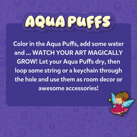 Skillmatics 3D Art Kit - Aqua Puffs Princesses & Unicorns, Mess-Free Paint by Number Craft for Kids, DIY Color & Inflate Activity, Travel & Creative Gift for Girls & Boys Ages 4, 5, 6, 7, 8, 9, 10 Skillmatics