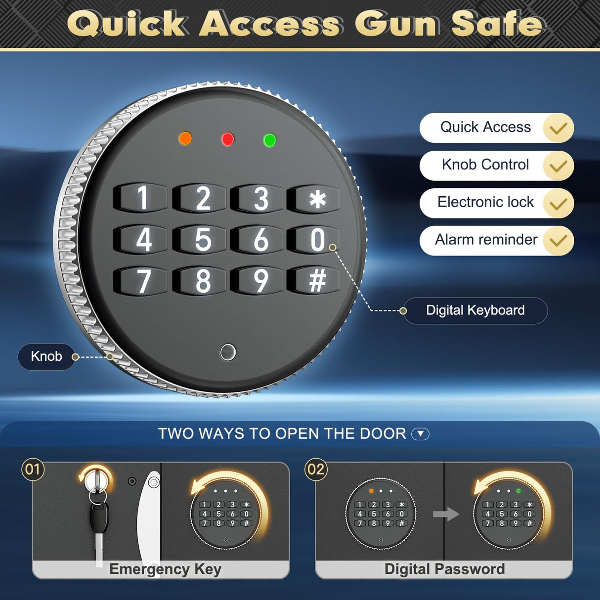 INTERGREAT 4-6 Gun Safes,Gun Safe for Rifles and Pistols,Shotgun Rifle Safe,Gun Safes for Rifle and Shotguns,with Digital Keypad/Removable Shelf for Rifles Safes INTERGREAT