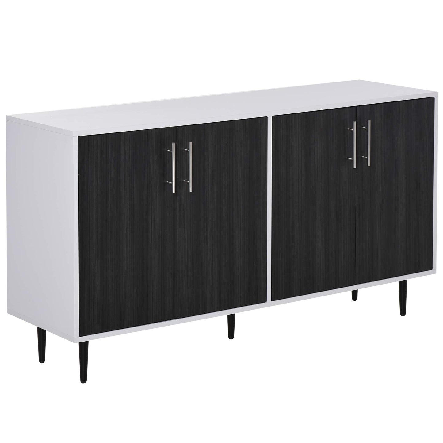 HOMCOM Modern Sideboard, Buffet Cabinet, Console Table with Adjustable Shelves, Anti-Topple Design, and Large Countertop, Dark Gray - WoodArtSupply