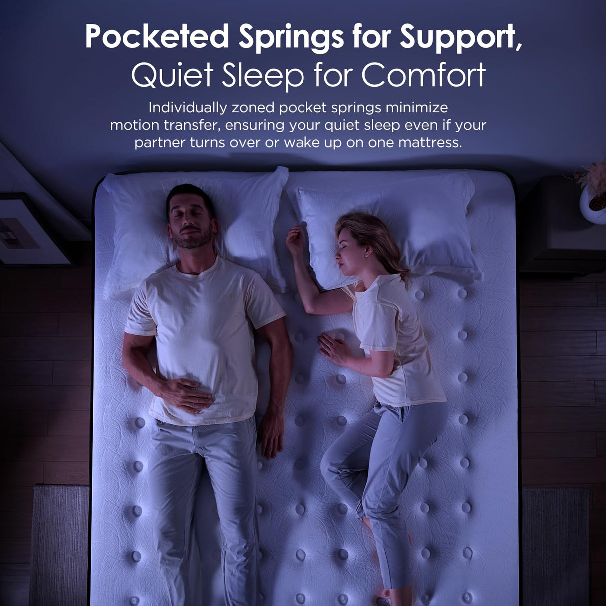 SNFPNE King Size Mattress 12 Inch - Medium Firm Hybrid Memory Foam Mattress with Individual Pocket Springs for Pressure Relief & Motion lsolation, CertiPUR-US Certified, Fiberglass-Free, 80" x 76" SNFPNE