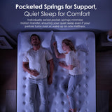 SNFPNE King Size Mattress 14 Inch - Medium Firm Hybrid Mattress King with Memory Foam and Individual Pocket Springs for Pressure Relief & Motion lsolation, CertiPUR-US Fiberglass-Free, 80"x 76" SNFPNE