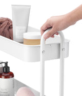 Whitmor 3-Tier Slim Cart - Kitchen, Pantry, Bathroom Rolling Storage Cart - White Whitmor