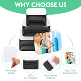 Xuhal 60 Pcs Sublimation Magnet Blanks Sublimation Blank Refrigerator Magnets Products for Kitchen Microwave Oven Office Decor, with 30 Pcs Square Blanks and 30 Pcs Fridge Magnets, 3 Sizes Xuhal