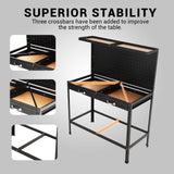 GarveeTech 61 Inch Workbench with Pegboard, Workbench Tool Storage Workshop Table with Drawers and Pegboard, 420lbs Weight Capacity GarveeTech