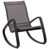 Modway Traveler Outdoor Patio Aluminum Mesh Rocking Sling Gliders, Two Lounge Chairs, Black Modway