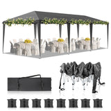 Outvita 10x30ft Ez Pop Up Outdoor Canopy Tent, Portable Commercial Instant Tent with Carry Bag for Party Wedding Birthday BBQ Events Outvita