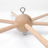 Baby Mobile Kit Frame DIY for Crib Decorative Natural Wooden Wind Chime Equipment Hanger for Infant Boy Girl Home Nursery Creative Craft Wall Balcony Hanging Toy Bell Accessories Bedroom Ceiling Decor Marsrut