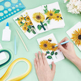 WEBEEDY 20 Sets Paper Quilling Kit for Adults Beginners DIY 5 Styles Sunflowers Quilling Greeting Card Making Kit with Instruction DIY Quilling Supplies for Birthday Halloween Christmas Party Gifts WEBEEDY