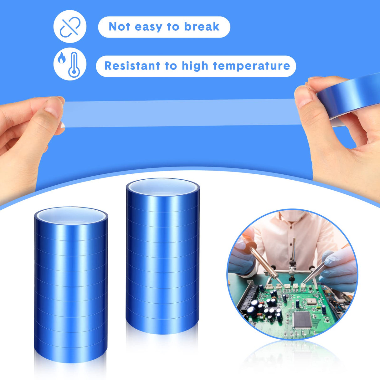 Heat Resistant Gloves and Sublimation Heat Tape, 9 Rolls High Temperature Tape with 1 Pair Heat Gloves for Sublimation Silicone Bump, Heat Tape Heat Transfer Tape, 10 Piece Set Jeyiour