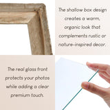 NWDCLF Rustic 8x10 Picture Frame, Reclaimed Barnwood Photo Frame with Real Glass, Distressed Natural Wood Frame for Wall and Tabletop Display, Farmhouse Country Home Office Cabin Décor NWDCLF