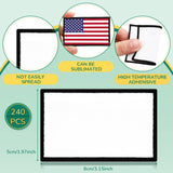 240 Pcs Sublimation Patches Iron on Blank Patches Decorative Blank Patches for Embroidery Hat Backpack Clothes Uniforms DIY Crafts Giegxin