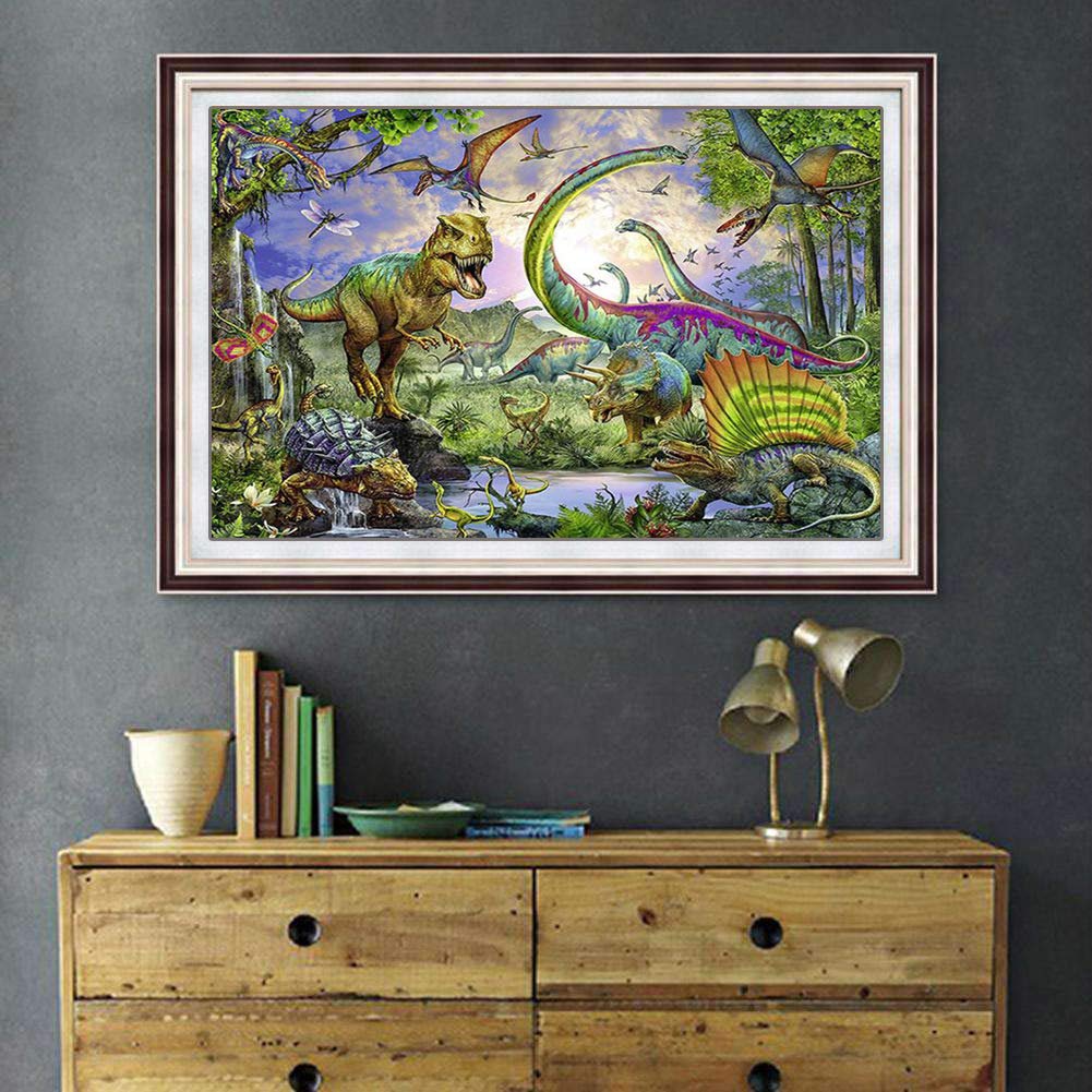 RUIFVJ Diamond Art Painting for Adults Kids 5D Diamond Kits Beginner DIY Dinosaur Full Drill Diamond Art Home Wall Decor Gift 11.8x15.7inch RUIFVJ