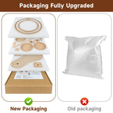 embhand Embroidery Hoop Stand Adjustable - Rotated Embroidery Frame Stand with 6'' 8'' Embroidery Hoops and 3pcs Bowls for Needlework Supplies, Embroidery Hoop Holder, Embroidery Stands for Hand Work embhand