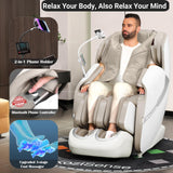 KoziSense 2025 Massage Chair Full Body, Zero Gravity SL-Track Shiatsu Massage Recliner Chair with Heat, AI Control, Body Scan and Calfrest Extension KoziSense